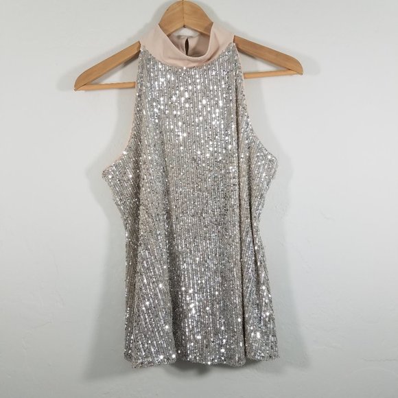 Alfani Tops - Alfani Sequins Sleeveless Top Blouse Size S